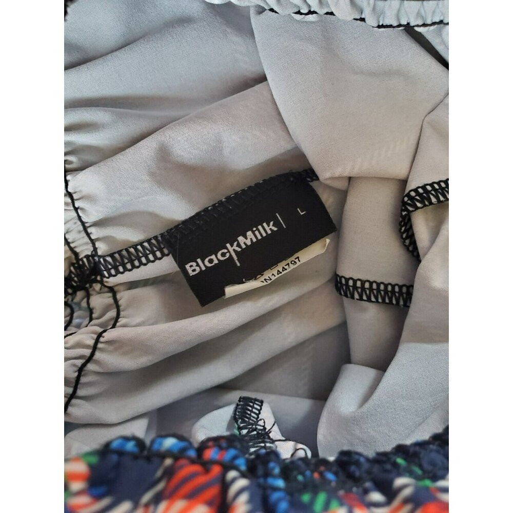 Blackmilk Flouncy Paperbag Shorts Navy Plaid - Picture 2 of 2